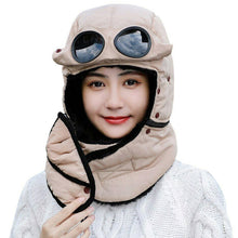 Load image into Gallery viewer, Thermal Winter Trapper Hat with Glasses Autumn Winter Cycling Windproof Outdoor Cap TT@88