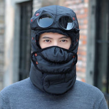 Load image into Gallery viewer, Thermal Winter Trapper Hat with Glasses Autumn Winter Cycling Windproof Outdoor Cap TT@88