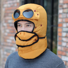 Load image into Gallery viewer, Thermal Winter Trapper Hat with Glasses Autumn Winter Cycling Windproof Outdoor Cap TT@88
